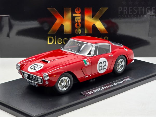 KK-Scale 1960 Ferrari 250 GT SWB Competizione Winner Monza #62 Red 1:18 - New