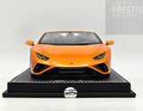 MR Collection 2022 Lamborghini Huracan Evo Spyder RWD Arancio Borealis 1:18 ONE OFF