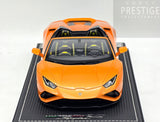 MR Collection 2022 Lamborghini Huracan Evo Spyder RWD Arancio Borealis 1:18 ONE OFF