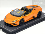 MR Collection 2022 Lamborghini Huracan Evo Spyder RWD Arancio Borealis 1:18 ONE OFF