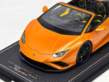 MR Collection 2022 Lamborghini Huracan Evo Spyder RWD Arancio Borealis 1:18 ONE OFF