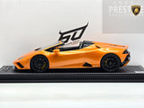 MR Collection 2022 Lamborghini Huracan Evo Spyder RWD Arancio Borealis 1:18 ONE OFF