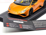 MR Collection 2022 Lamborghini Huracan Evo Spyder RWD Arancio Borealis 1:18 ONE OFF