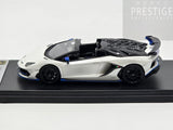 LookSmart 2020 Lamborghini Aventador SVJ Xago Edition Asopo White 1:43 Scale - New