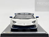 LookSmart 2020 Lamborghini Aventador SVJ Xago Edition Asopo White 1:43 Scale - New