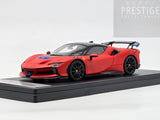 LookSmart 2024 Ferrari SF90 XX Stradale Matte Red w Blue Trims 1:43 Scale - New
