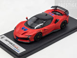 LookSmart 2024 Ferrari SF90 XX Stradale Matte Red w Blue Trims 1:43 Scale - New