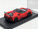 LookSmart 2024 Ferrari SF90 XX Stradale Matte Red w Blue Trims 1:43 Scale - New