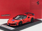 LookSmart 2024 Ferrari SF90 XX Stradale Matte Red w Blue Trims 1:43 Scale - New