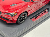 BBR 2016 Alfa Romeo Stelvio Quadrifoglio Q4 Rosso Competizione Red 1:18 - Ex-display