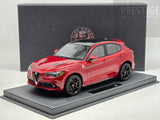 BBR 2016 Alfa Romeo Stelvio Quadrifoglio Q4 Rosso Competizione Red 1:18 - Ex-display