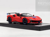 LookSmart 2024 Ferrari SF90 XX Spider Matte Red w Blue Trims 1:43 Scale - New