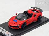 LookSmart 2024 Ferrari SF90 XX Spider Matte Red w Blue Trims 1:43 Scale - New