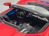 LookSmart 2024 Ferrari SF90 XX Spider Matte Red w Blue Trims 1:43 Scale - New