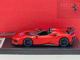 LookSmart 2024 Ferrari SF90 XX Spider Matte Red w Blue Trims 1:43 Scale - New