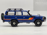 Kyosho Toyota Landcruiser 60 Series w ARB Parts Blue w Stripes 1:18 - New