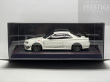 Make Up / IDEA 2021 Nissan Skyline GT-R BNR34 V-Spec N1 Mine's White 1:18 - As New