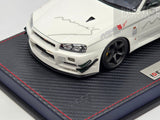 Make Up / IDEA 2021 Nissan Skyline GT-R BNR34 V-Spec N1 Mine's White 1:18 - As New