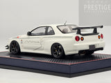 Make Up / IDEA 2021 Nissan Skyline GT-R BNR34 V-Spec N1 Mine's White 1:18 - As New