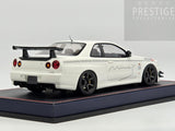 Make Up / IDEA 2021 Nissan Skyline GT-R BNR34 V-Spec N1 Mine's White 1:18 - As New