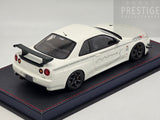 Make Up / IDEA 2021 Nissan Skyline GT-R BNR34 V-Spec N1 Mine's White 1:18 - As New