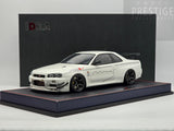 Make Up / IDEA 2021 Nissan Skyline GT-R BNR34 V-Spec N1 Mine's White 1:18 - As New