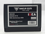 Make Up / IDEA 2020 Nissan GT-R R35 50th Anniversary Pearl White / Red 1:18 - New