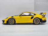 GT Spirit 2018 Porsche 911 GT2 RS Weissach Package (991.2) Racing Yellow 1:12 LARGE - New
