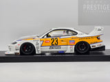 GT Spirit 2021 Nissan S15 Silvia LB Super Silhouette #23 White/Yellow 1:18 - New