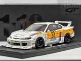 GT Spirit 2021 Nissan S15 Silvia LB Super Silhouette #23 White/Yellow 1:18 - New