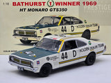 AUTOart 1969 Holden HT Monaro GTS 350 Bathurst Winner HDT *Signed COA* 1:18 - Used