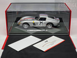 BBR 1963 Ferrari 250 GTO 24hr Le Mans Elde Pierre Dumay #25 Silver 12/90 1:18 - NOS