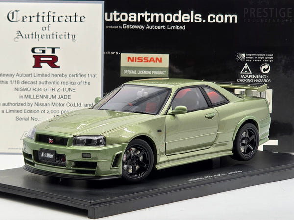 AUTOart Nissan Skyline R34 GT-R Z-Tune Nismo Millennium Jade 77353