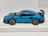 AUTOart Porsche 911 GT2 RS (991.2) Weissach Package Miami Blue / Carbon 1:18 - New