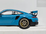 AUTOart Porsche 911 GT2 RS (991.2) Weissach Package Miami Blue / Carbon 1:18 - New