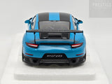 AUTOart Porsche 911 GT2 RS (991.2) Weissach Package Miami Blue / Carbon 1:18 - New