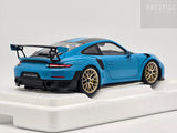 AUTOart Porsche 911 GT2 RS (991.2) Weissach Package Miami Blue / Carbon 1:18 - New