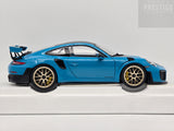 AUTOart Porsche 911 GT2 RS (991.2) Weissach Package Miami Blue / Carbon 1:18 - New