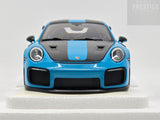 AUTOart Porsche 911 GT2 RS (991.2) Weissach Package Miami Blue / Carbon 1:18 - New