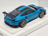 AUTOart Porsche 911 GT2 RS (991.2) Weissach Package Miami Blue / Carbon 1:18 - New