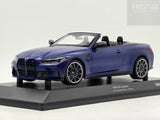 Minichamps 2021 BMW M4 Competition G83 Convertible Frozen Portimao Blue 1:18 - New