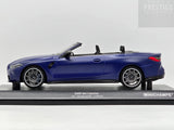 Minichamps 2021 BMW M4 Competition G83 Convertible Frozen Portimao Blue 1:18 - New