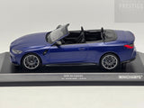 Minichamps 2021 BMW M4 Competition G83 Convertible Frozen Portimao Blue 1:18 - New