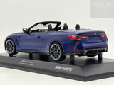 Minichamps 2021 BMW M4 Competition G83 Convertible Frozen Portimao Blue 1:18 - New