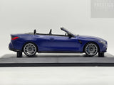 Minichamps 2021 BMW M4 Competition G83 Convertible Frozen Portimao Blue 1:18 - New