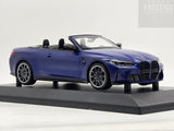 Minichamps 2021 BMW M4 Competition G83 Convertible Frozen Portimao Blue 1:18 - New