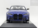 Minichamps 2021 BMW M4 Competition G83 Convertible Frozen Portimao Blue 1:18 - New