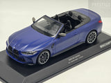 Minichamps 2021 BMW M4 Competition G83 Convertible Frozen Portimao Blue 1:18 - New