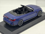 Minichamps 2021 BMW M4 Competition G83 Convertible Frozen Portimao Blue 1:18 - New