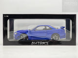 AUTOart Millennium Nismo Nissan Skyline R34 GT-R Z-Tune Bayside Blue 1:18 - Preowned